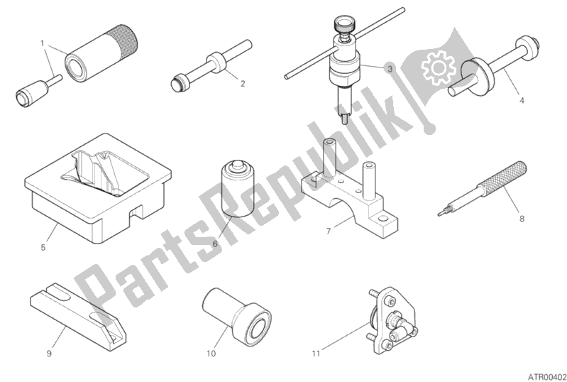 Todas las partes para 01c - Herramientas De Servicio De Taller (motor) de Ducati Superbike Panigale V4 S Thailand 1100 2020